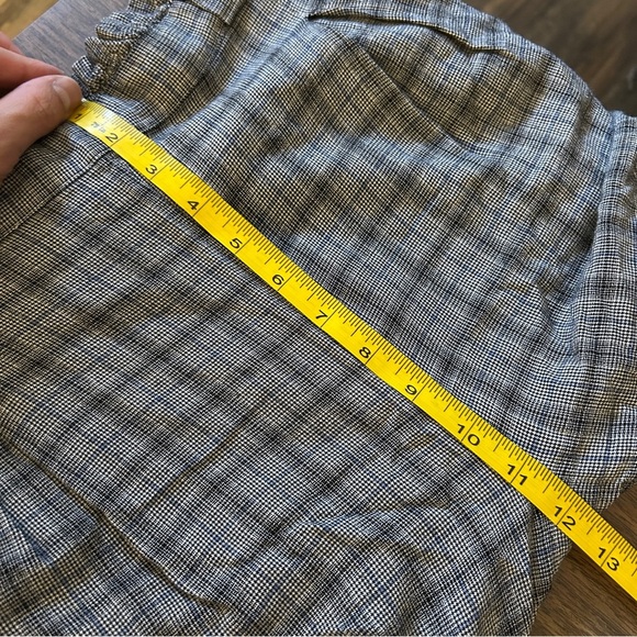 ❤️ American Eagle Outfitters Women's Gray Plaid Wide Leg Pants L - Picture 7 of 9